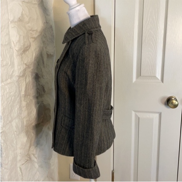 ⭐J. Crew Women's Textured Black Pea Coat - Picture 6 of 11